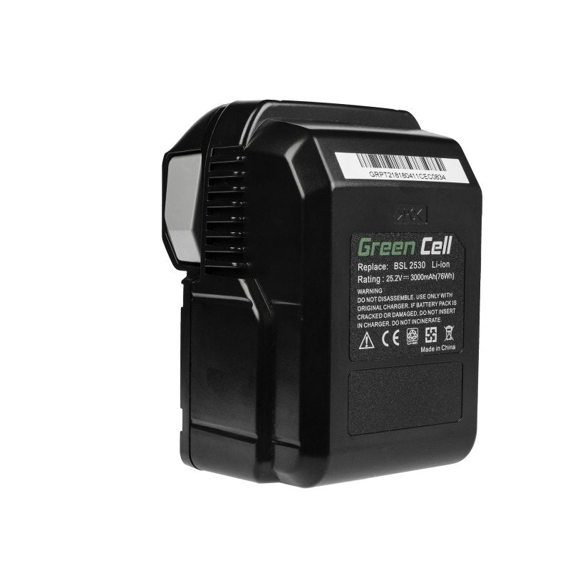 Battery Green Cell 25.2v 3ah Bsl 2530 Hitachi Dh25d