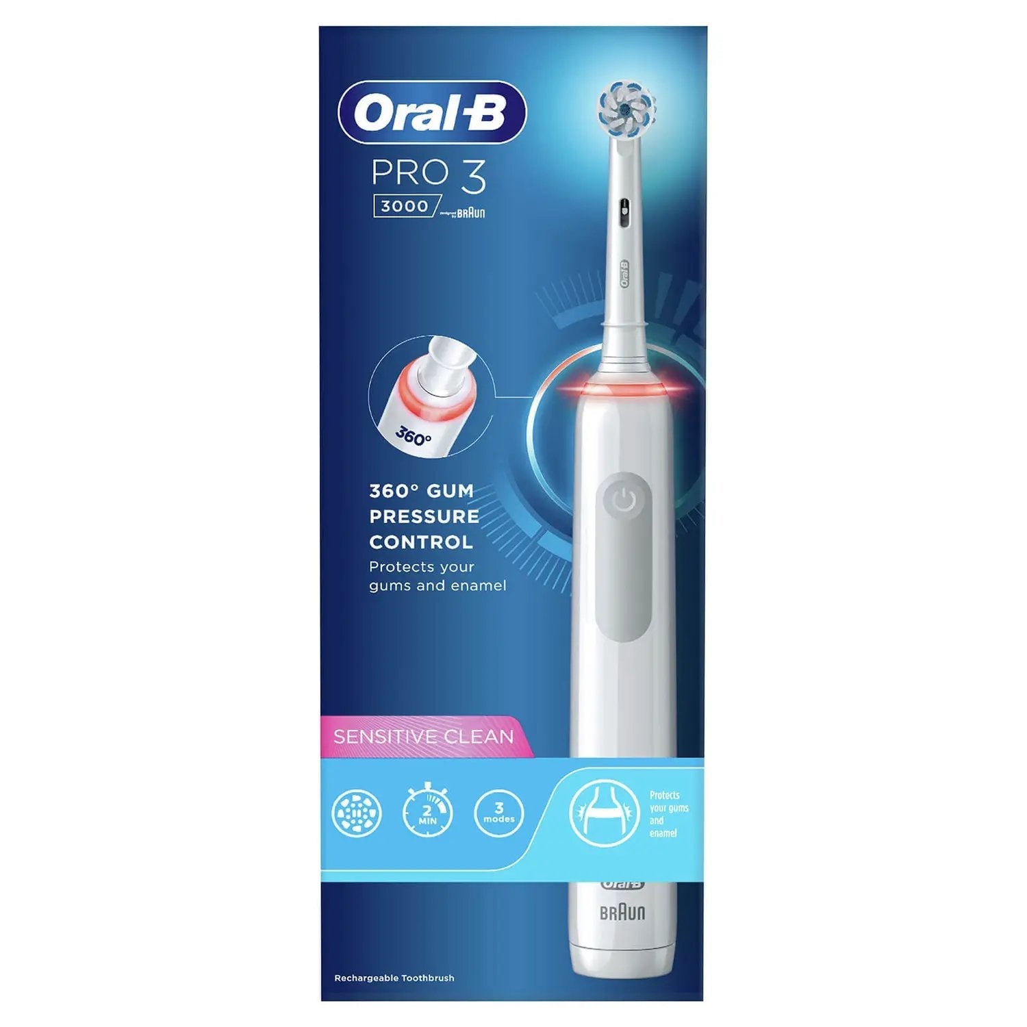 Oral-B Pro Sensitive Clean Pro 3 Adulto Cepillo Dental Oscilante Blanco