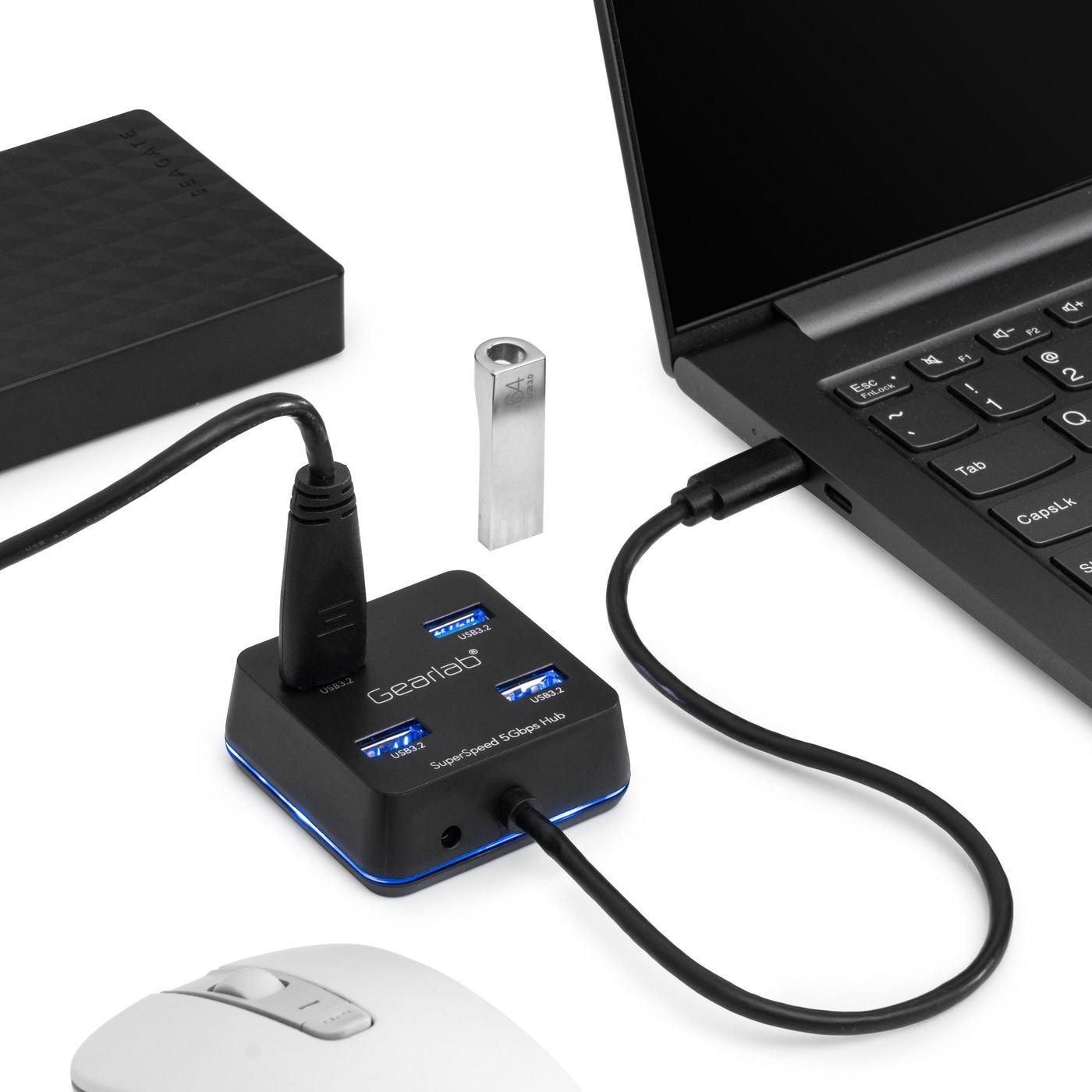 EAN 5704174634812 - eSTUFF GLB235402 hub de interfaz USB 3.2 Gen 1 (3.1 Gen 1) Type-C 5000 Mbit/s Negro imagen 3