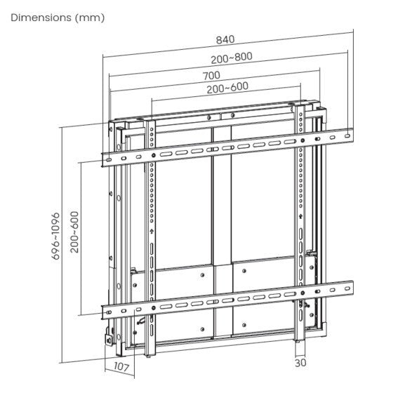 Equip 650346 Soporte Para Tv 2,54 M (100") Negro