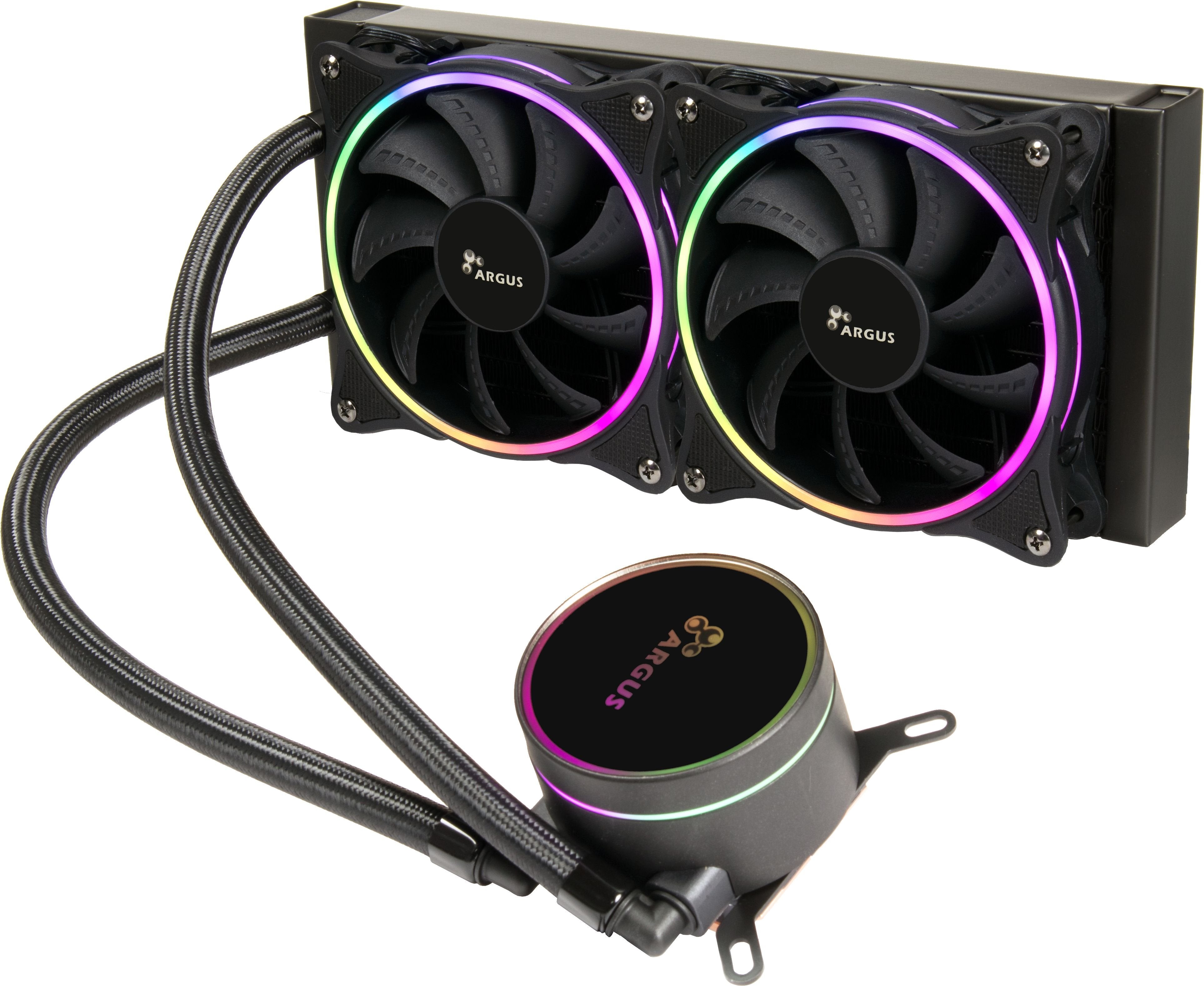 EAN 4260455648608 - Inter-Tech LC-240 RGB Procesador Sistema de refrigeración líquida todo en uno 12 cm Negro 1 pieza(s) imagen 1