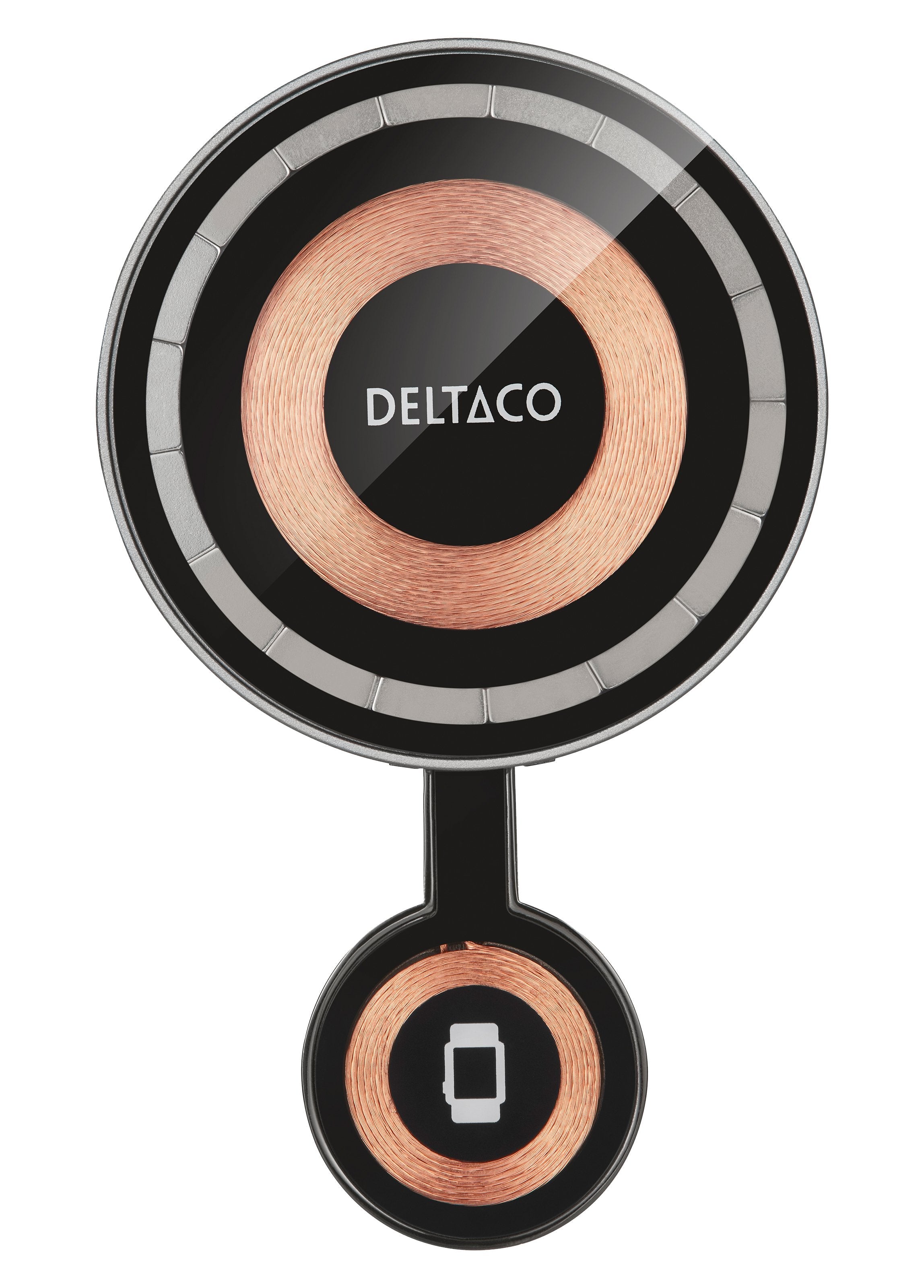 EAN 7333048065025 - Deltaco QI-1046 cargador de dispositivo móvil Auriculares, Smartphone, Reloj inteligente Transparente USB imagen 1
