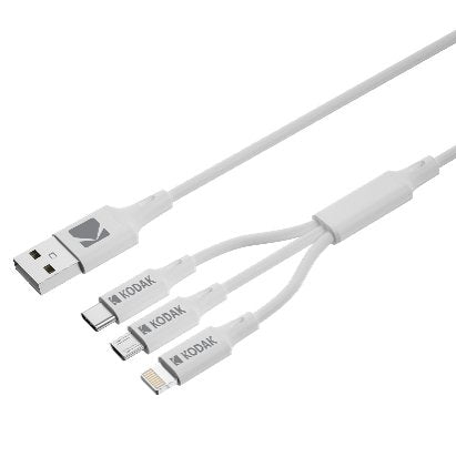 Kodak Cable Usb 2.0 A Lightning + Usb-C + Micro-Usb