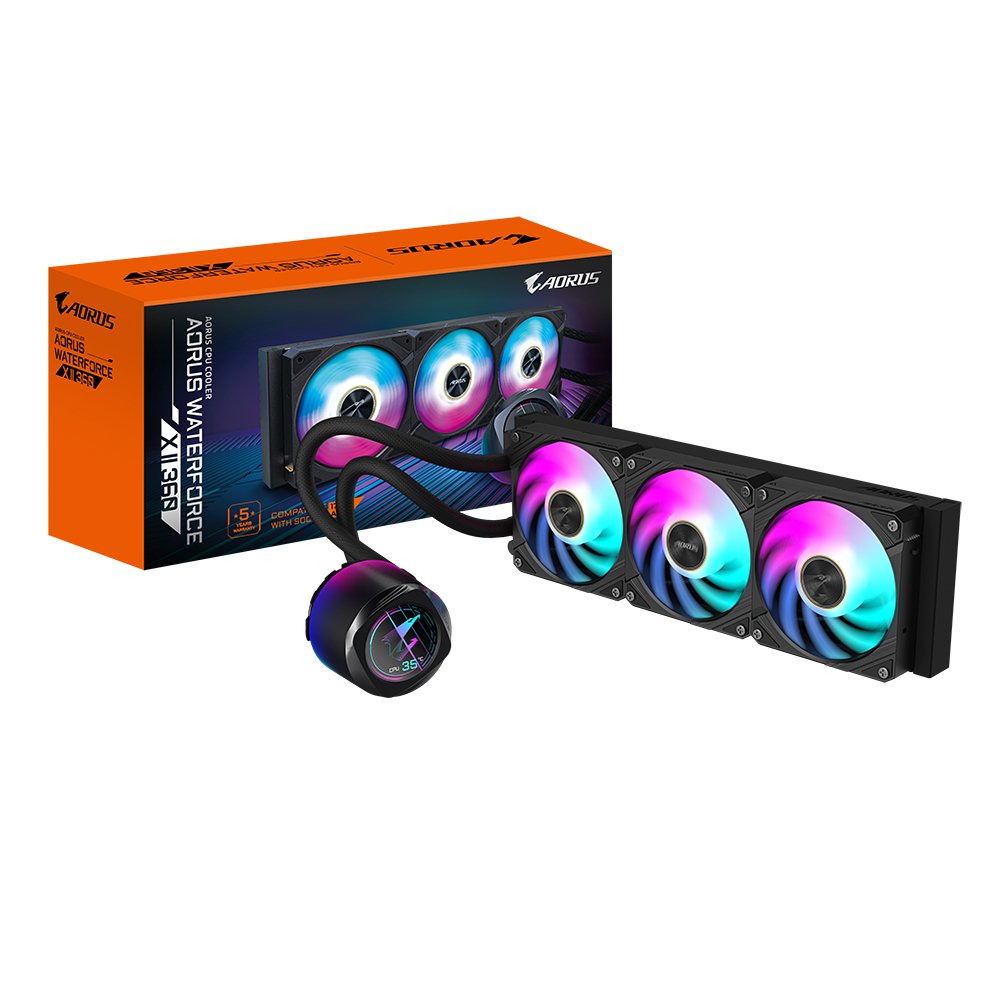 EAN 4719331553951 - GIGABYTE AORUS WATERFORCE X II 360 Procesador Sistema de refrigeración líquida todo en uno 12 cm Negro imagen 1