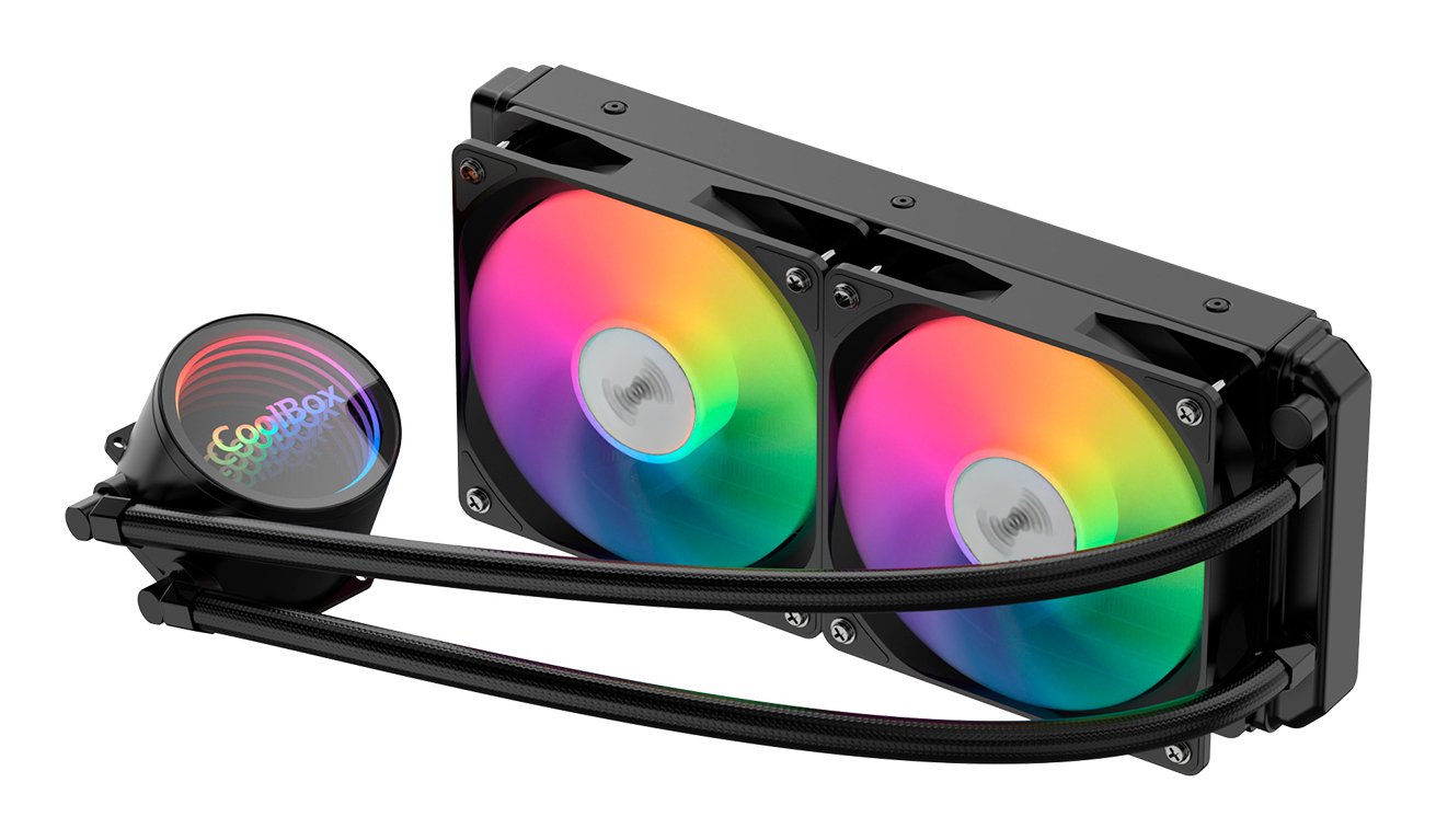 EAN 8436624420139 - CoolBox Infinite Liquid 240 ARGB Procesador Sistema de refrigeración líquida todo en uno 12 cm Negro 1 pi imagen 1