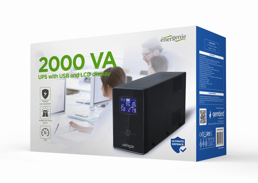 EAN 8716309116602 - Gembird EG-UPS-035 sistema de alimentación ininterrumpida (UPS) Línea interactiva 2 kVA 1200 W 5 salidas imagen 1