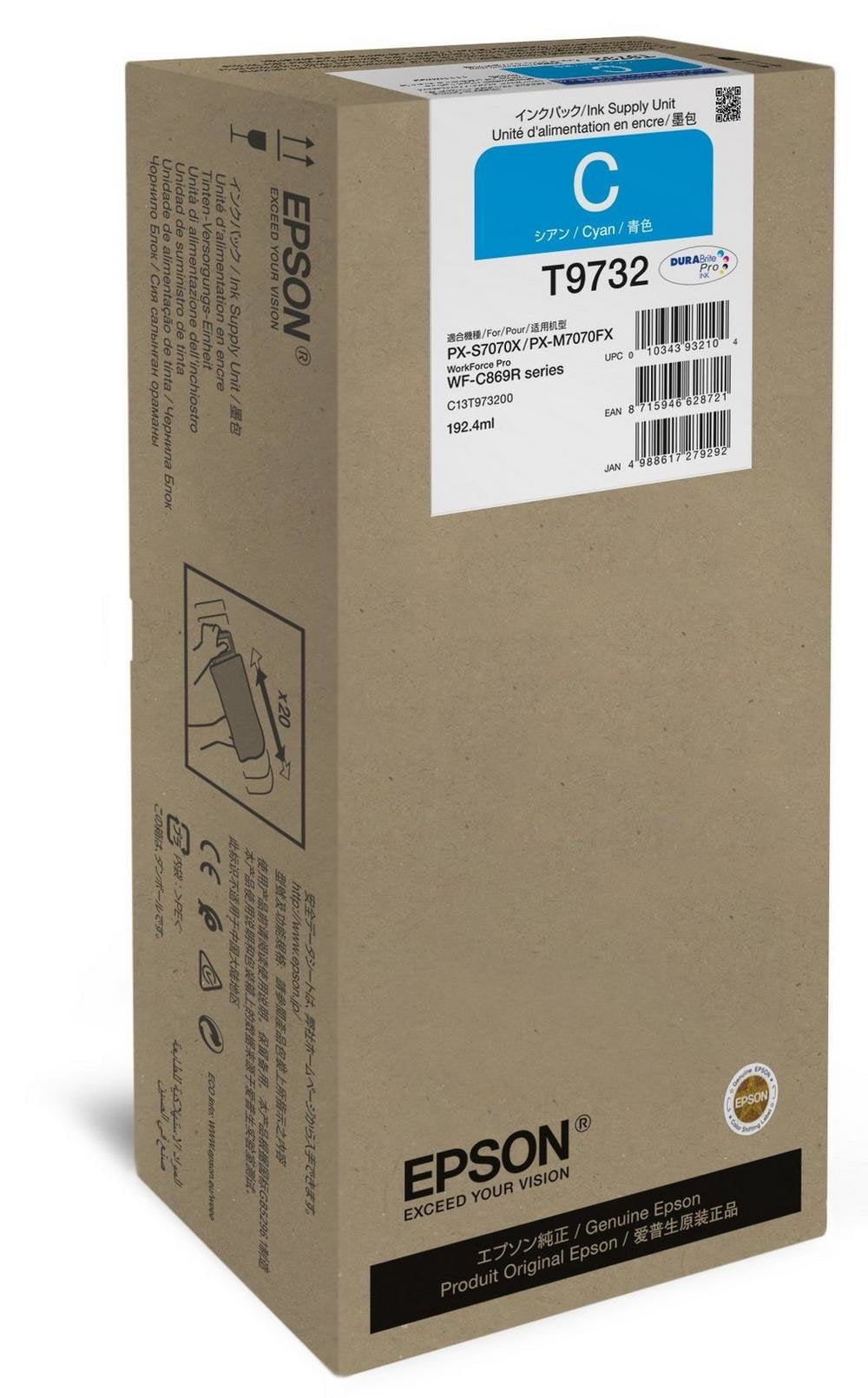 EAN 8715946728834 - Epson C13T97320N cartucho de tinta 1 pieza(s) Original Cian imagen 1