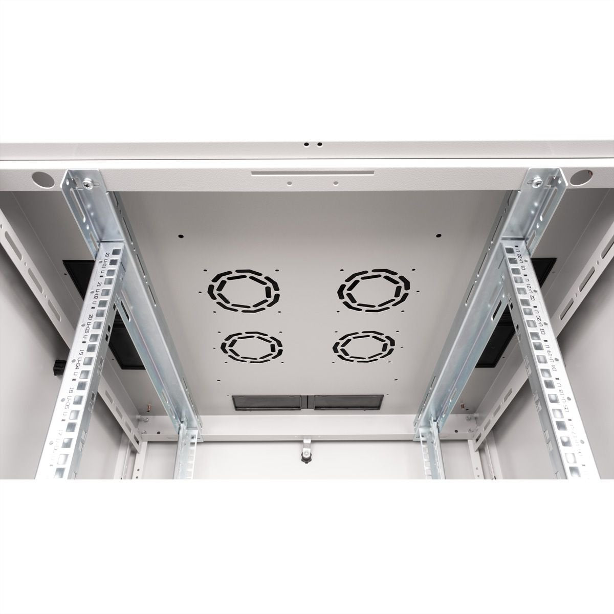 Roline 19-Zoll Netzwerkschrank Basic 22 He, 800x800 Bxt Glastr Grau