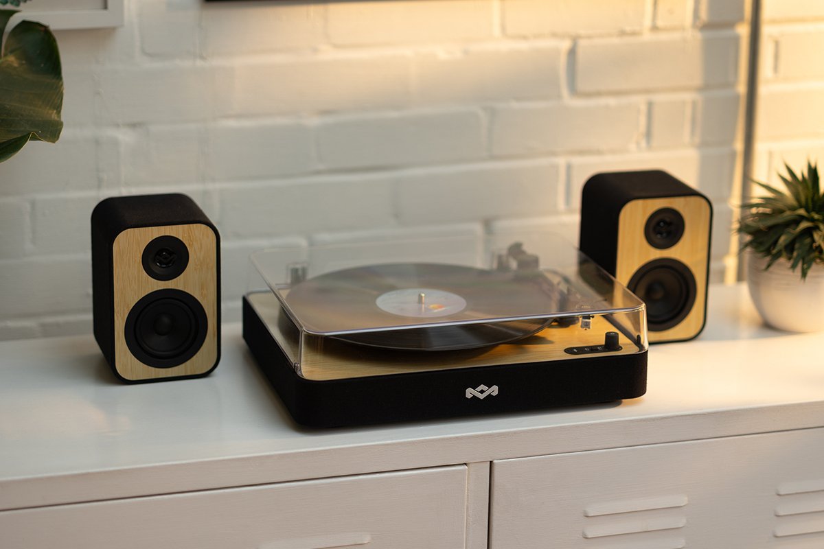 Marley Revolution Turntable With Speakers, Bluetooth, Signature Black
