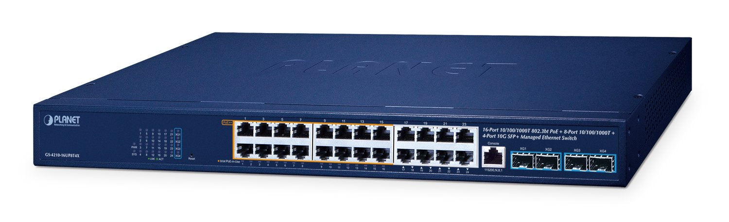 EAN 4711605287906 - PLANET GS-4210-16UP8T4X switch Gestionado L2/L4 Gigabit Ethernet (10/100/1000) imagen 1