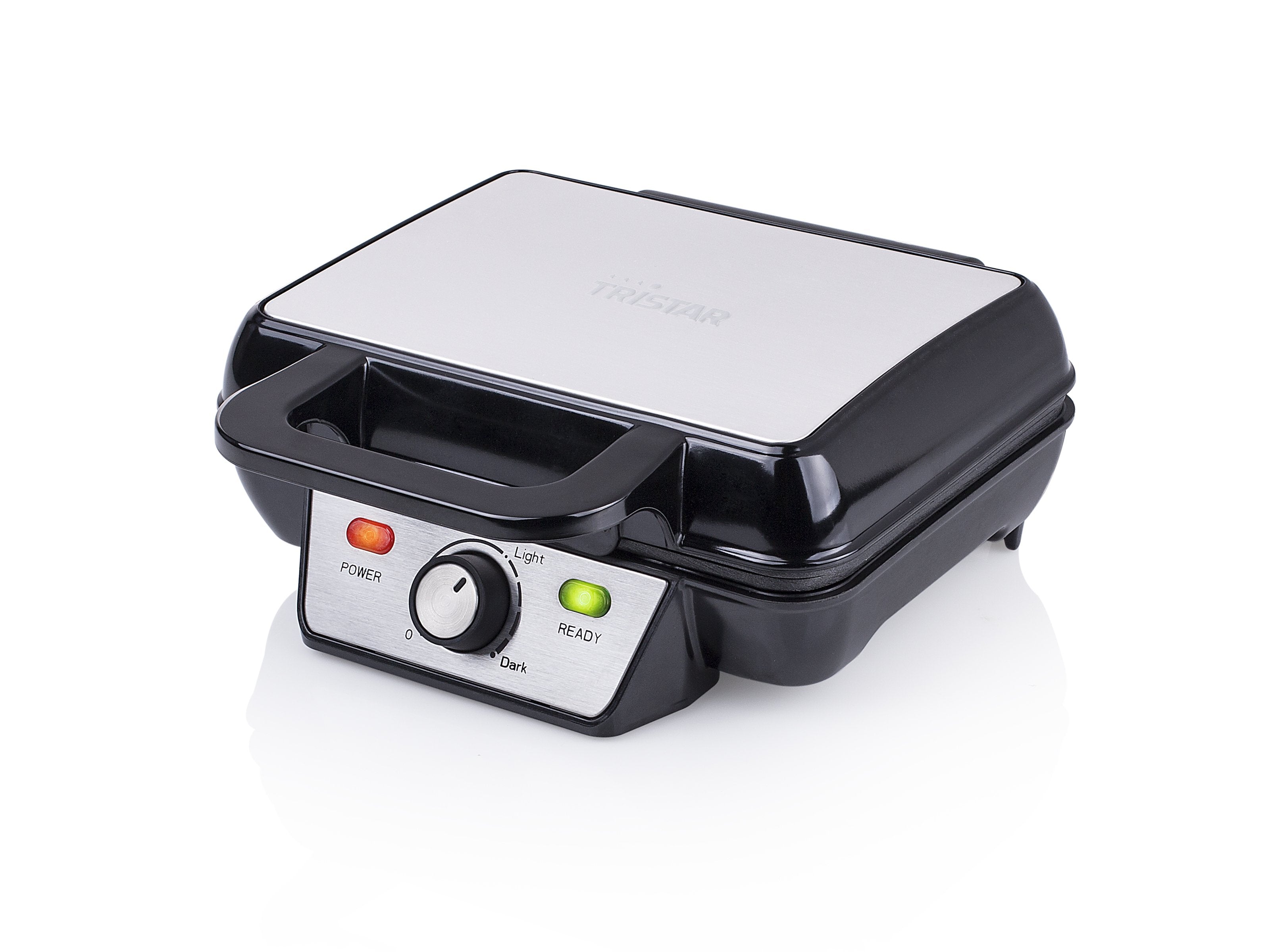 Gofrera Tristar Wf-2195, Gofres Belgas, Potencia 1000 W, Número De Gofres - 2, Acero Inoxidable Negro