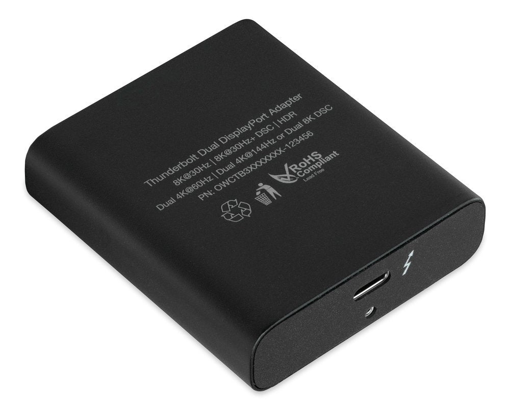 EAN 0810586037327 - OWC Thunderbolt Dual DisplayPort Adapter Adaptador gráfico USB 7680 x 4320 Pixeles Negro imagen 2