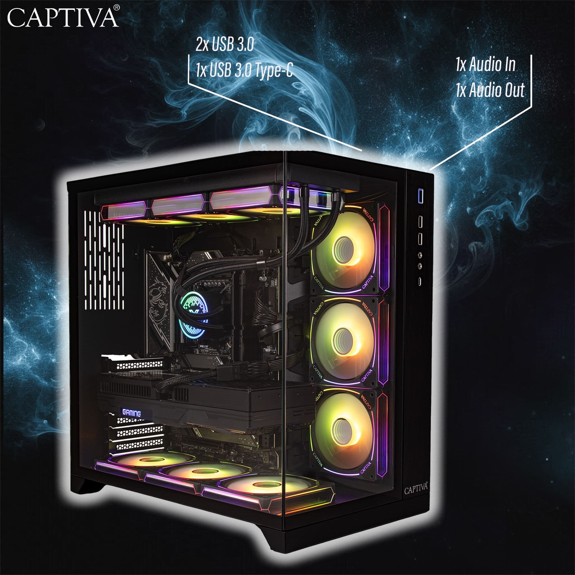 EAN 4046373890202 - CAPTIVA PC Highend Gaming I89-020 (i9-14900KF/RTX5080 16GB GDDR7/SSD 2TB/64GB/WLAN/Windows 11 Home 64-bit imagen 6