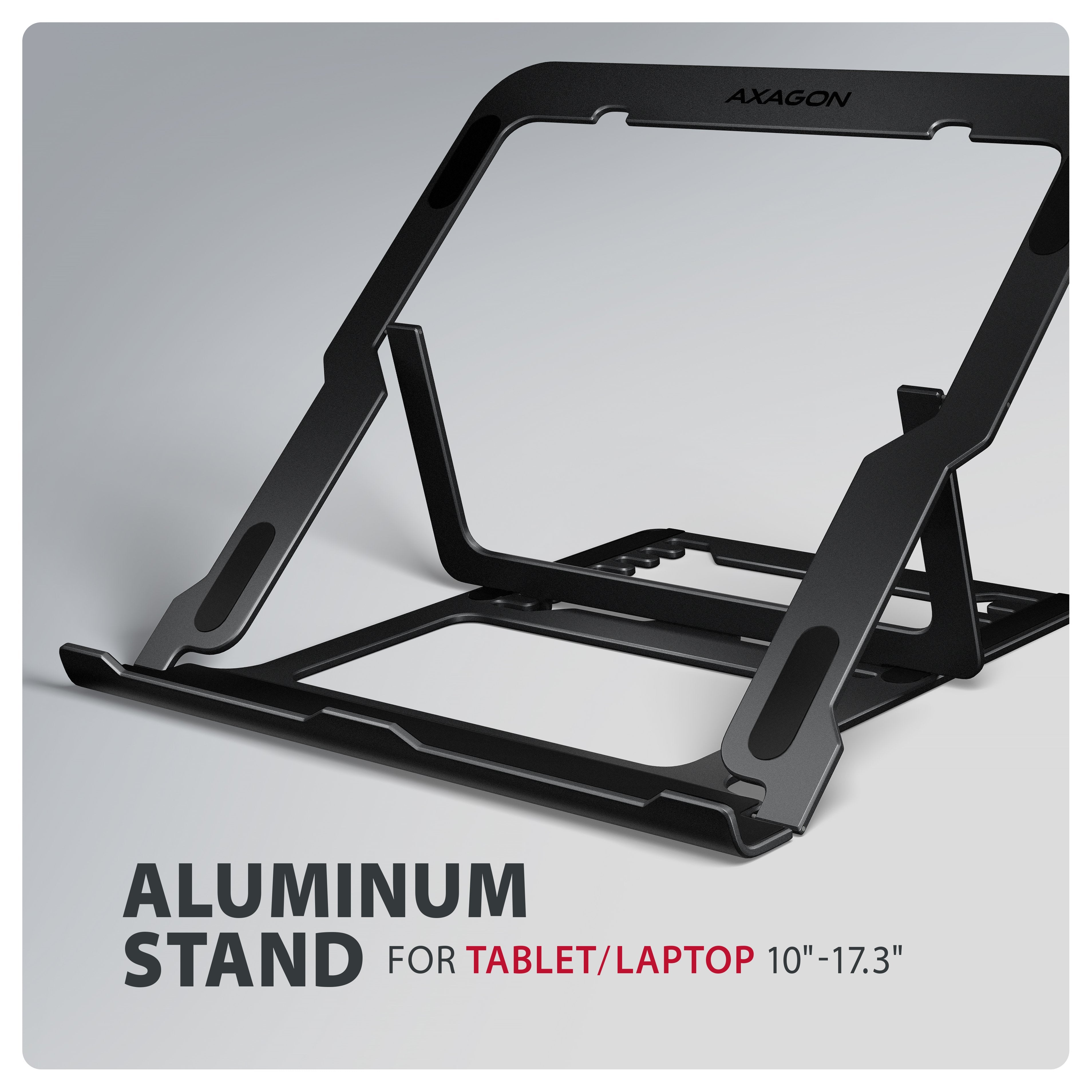 EAN 8595247909220 - Axagon STND-LAB Laptop-Ständer, höhenverstellbar, faltbar, Aluminium Soporte para ordenador portátil y ta imagen 2