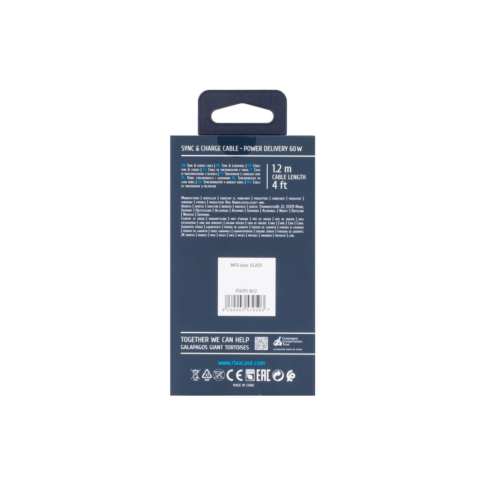 EAN 4260403579503 - Rivacase PS6105 BL12 cable USB USB 2.0 1,2 m USB C Azul imagen 6