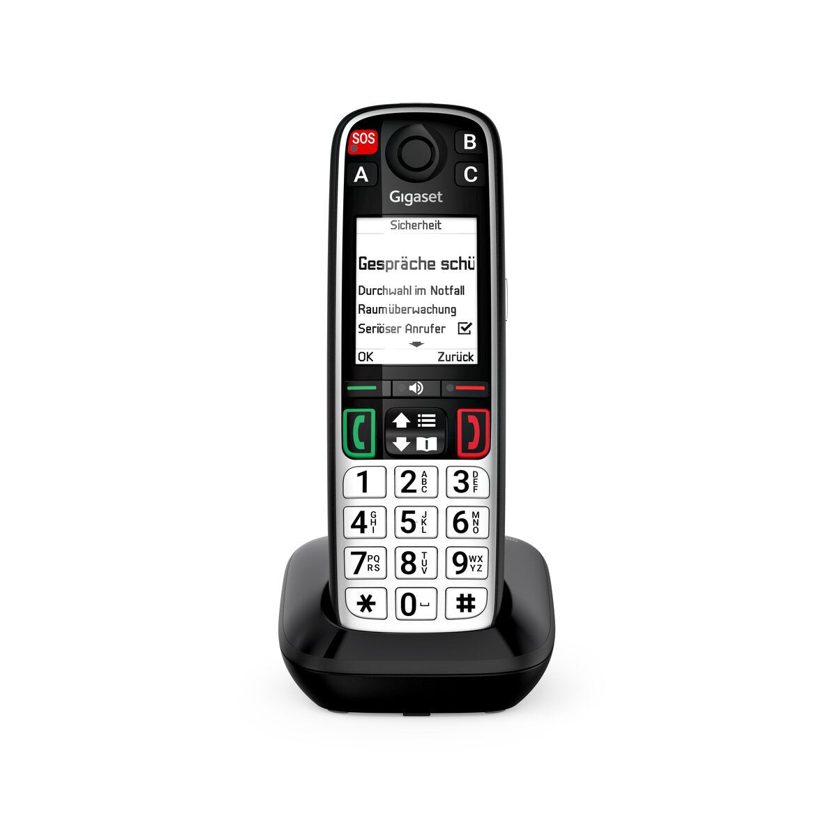 Gigaset Easy 500 Dect-Ladebasis Con 1 X Handset (Sos / Ls Life Style) - Negro