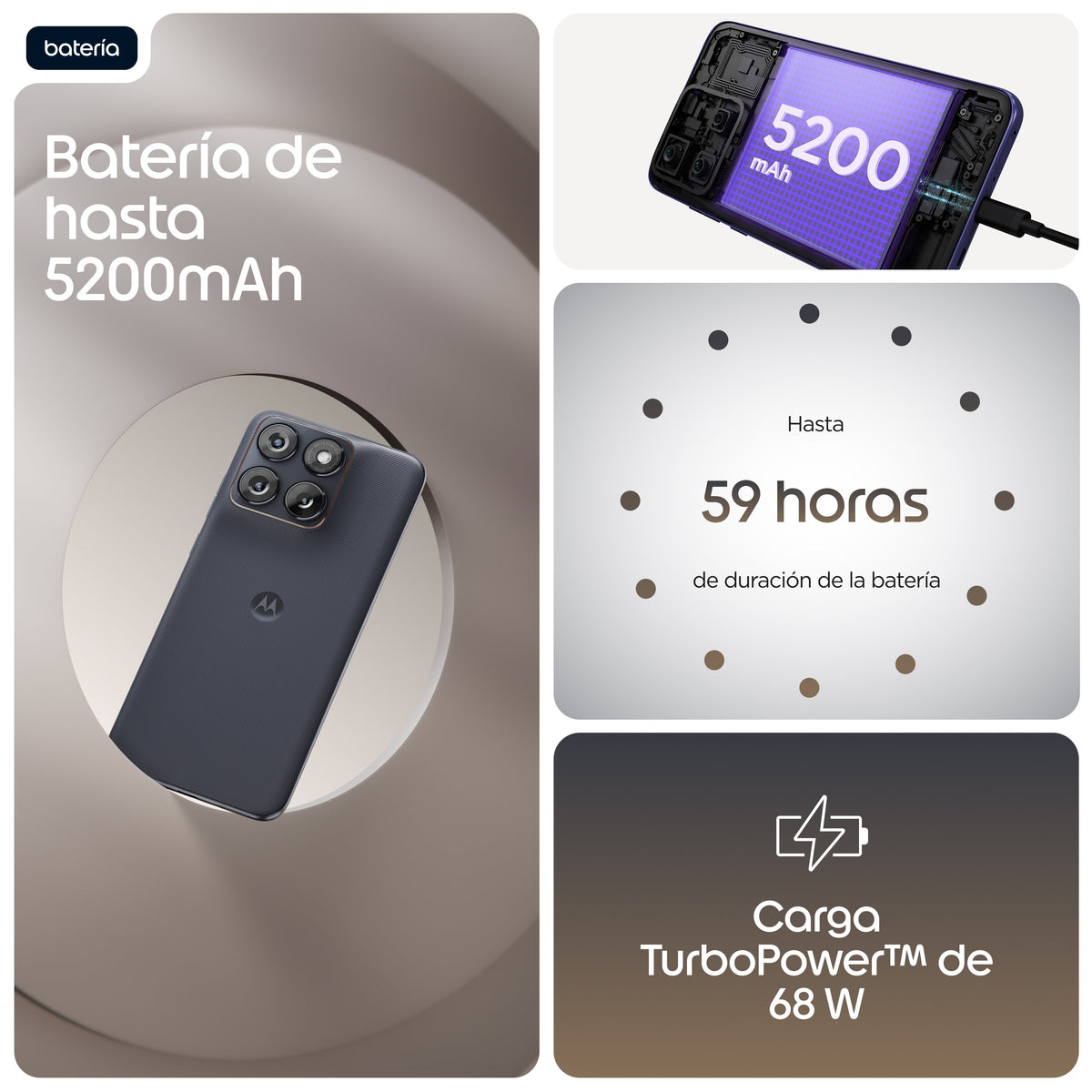 EAN 8033779085277 - Motorola edge 70 fusion 17,2 cm (6.78") SIM doble Android 16.0 5G USB Tipo C 8 GB 256 GB 5200 mAh Negro imagen 9