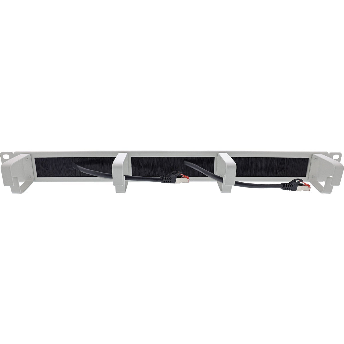 Placa Pasamuros Inline 19" Con Cepillo, 1u, Gris Ral 7035