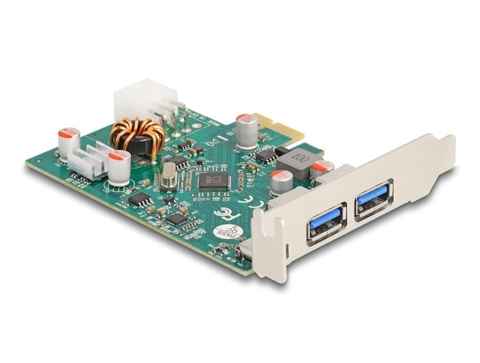 Delock 90229 Tarjeta Pci Express X1 A 1 X Externo Usb Type-C Hembra Pd 30 W + 2 X Usb Externo Tipo-A Hembra Usb 5 Gbps