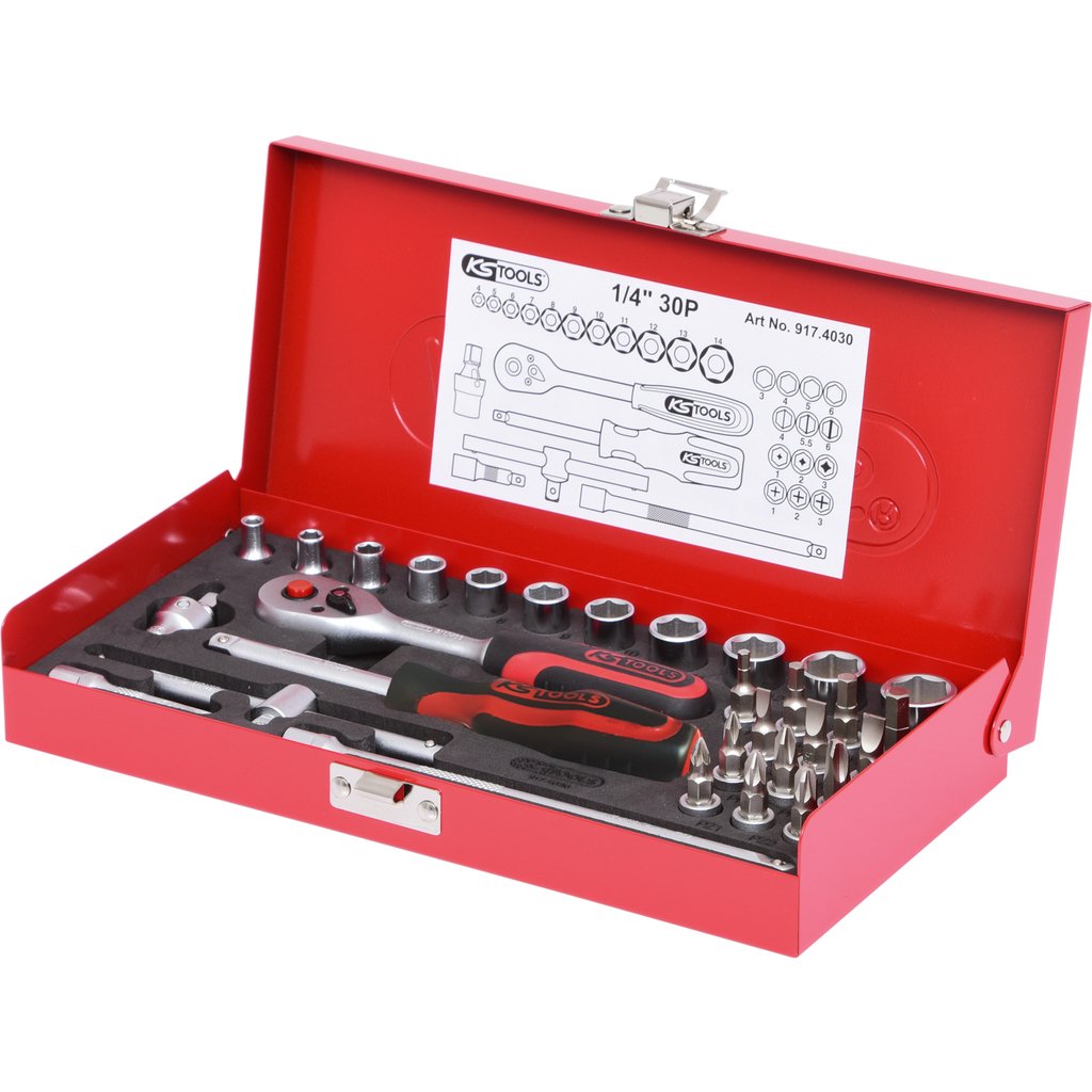 Ks Tools Knarre - 30 Uds. - 1/4" - In Maletín