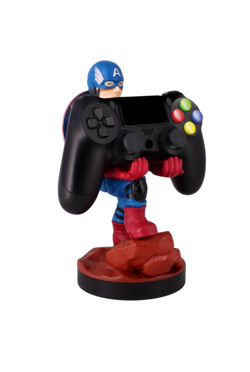 Exquisite Gaming Controller Soporte Y Figura De Carga - Cable Guy Capitán América
