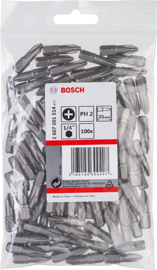 EAN 3165140300407 - Bosch 2 607 001 514 punta de destornillador 100 pieza(s) imagen 2