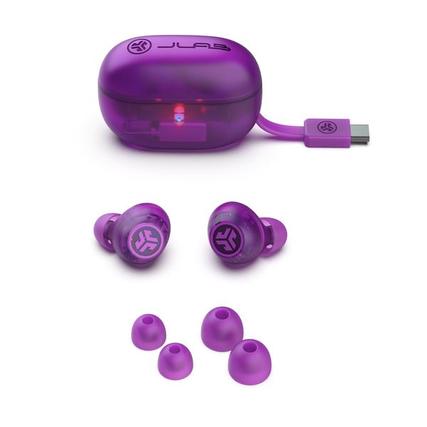 Auriculares Jlab Go Pop Anc True Wireless Stereo (Tws) Bluetooth Púrpura, Transparente