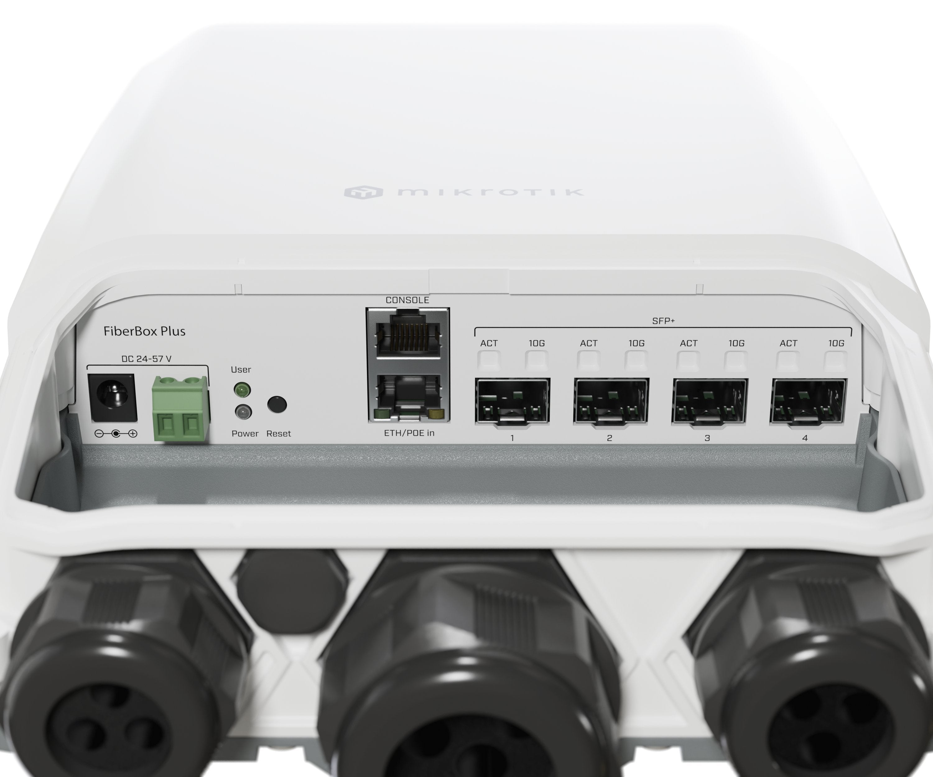 Mikrotik Crs305-1g-4s+Out (Fiberbox Plus) Cpu De 800 Mhz, 256 Mb Ram, 1xgb Lan, 4 Sfp+, Arranque Dual Routeros O Switchos