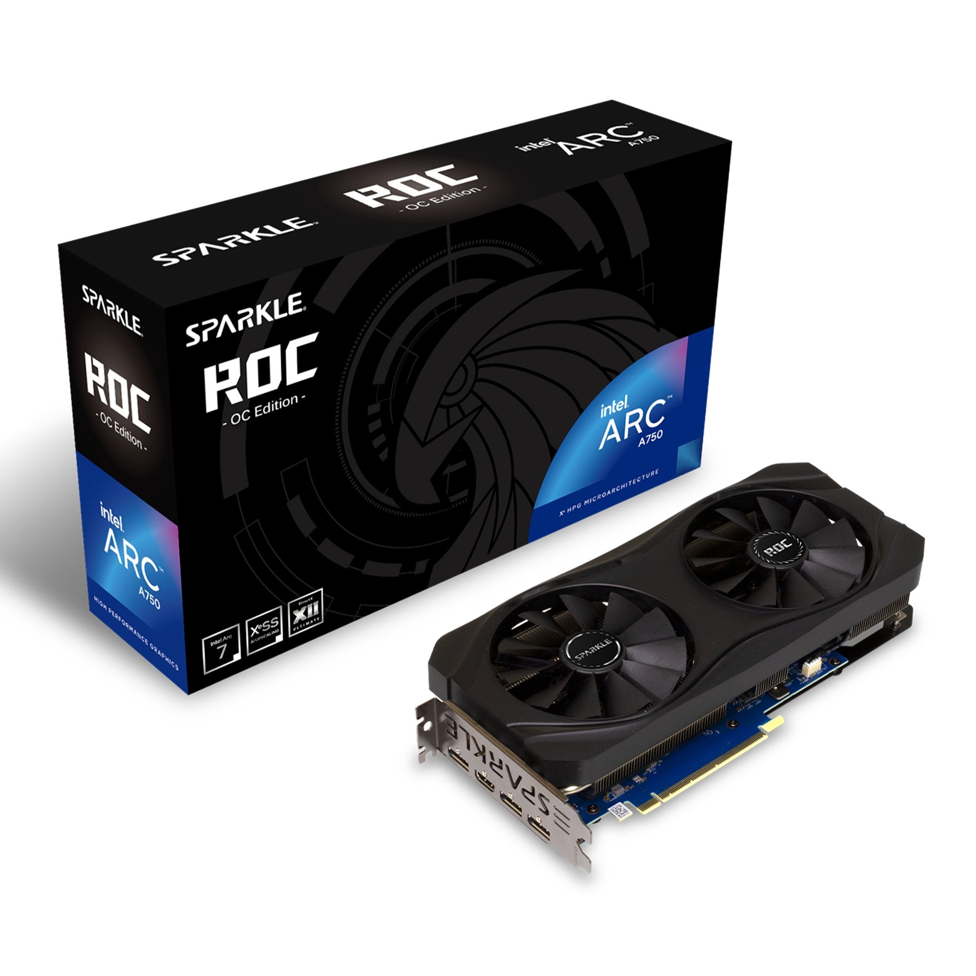 Tarjeta Gráfica Sparkle Intel Arc A750 Roc Oc 8gb Gddr6
