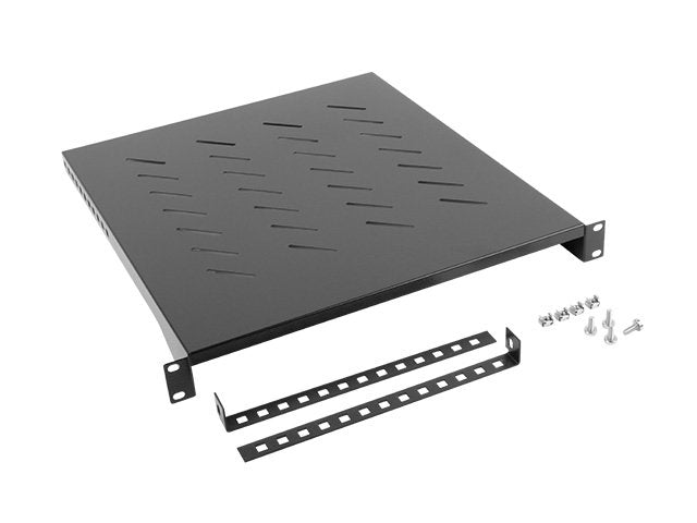 Estante Fijo De 19 "1u / 483x500mm Capacidad Máxima De Carga Hasta 25kg Black Lanberg