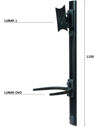 Soporte Pared Omb Lunar-Genio Orientable Verti.+-20º Giro 90º Vesa 200x200 Aprox. 10-50 Soporte Inf. Regulable Para Dvd ,Ordenador, Color Negr