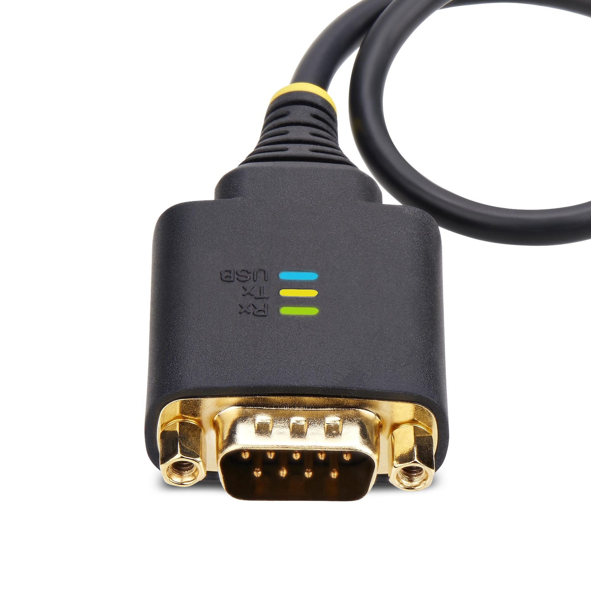 EAN 0065030898300 - StarTech.com 1P1FFC-USB-SERIAL cable de serie Negro 0,3 m USB tipo A DB-9 imagen 3