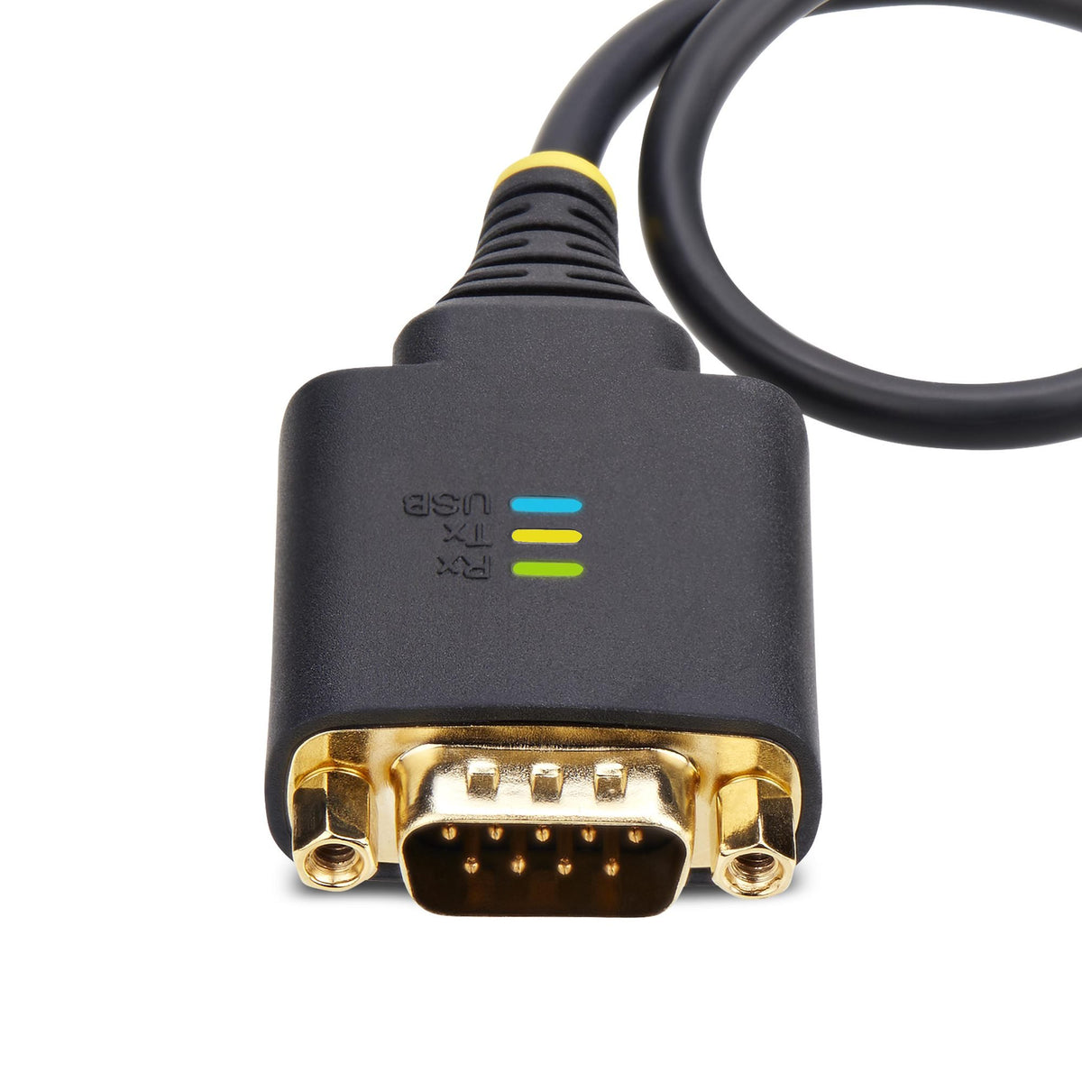 EAN 65030898300 - StarTech.com 1P1FFC-USB-SERIAL cable de serie Negro 0,3 m USB tipo A DB-9 imagen 3