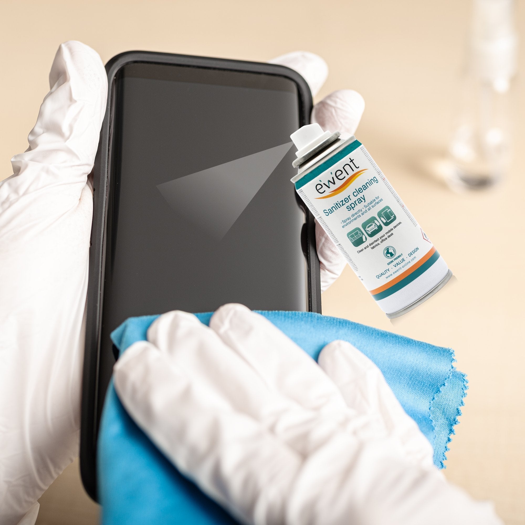 Ewent Spray Desinfectante Moviles-Mascarillas