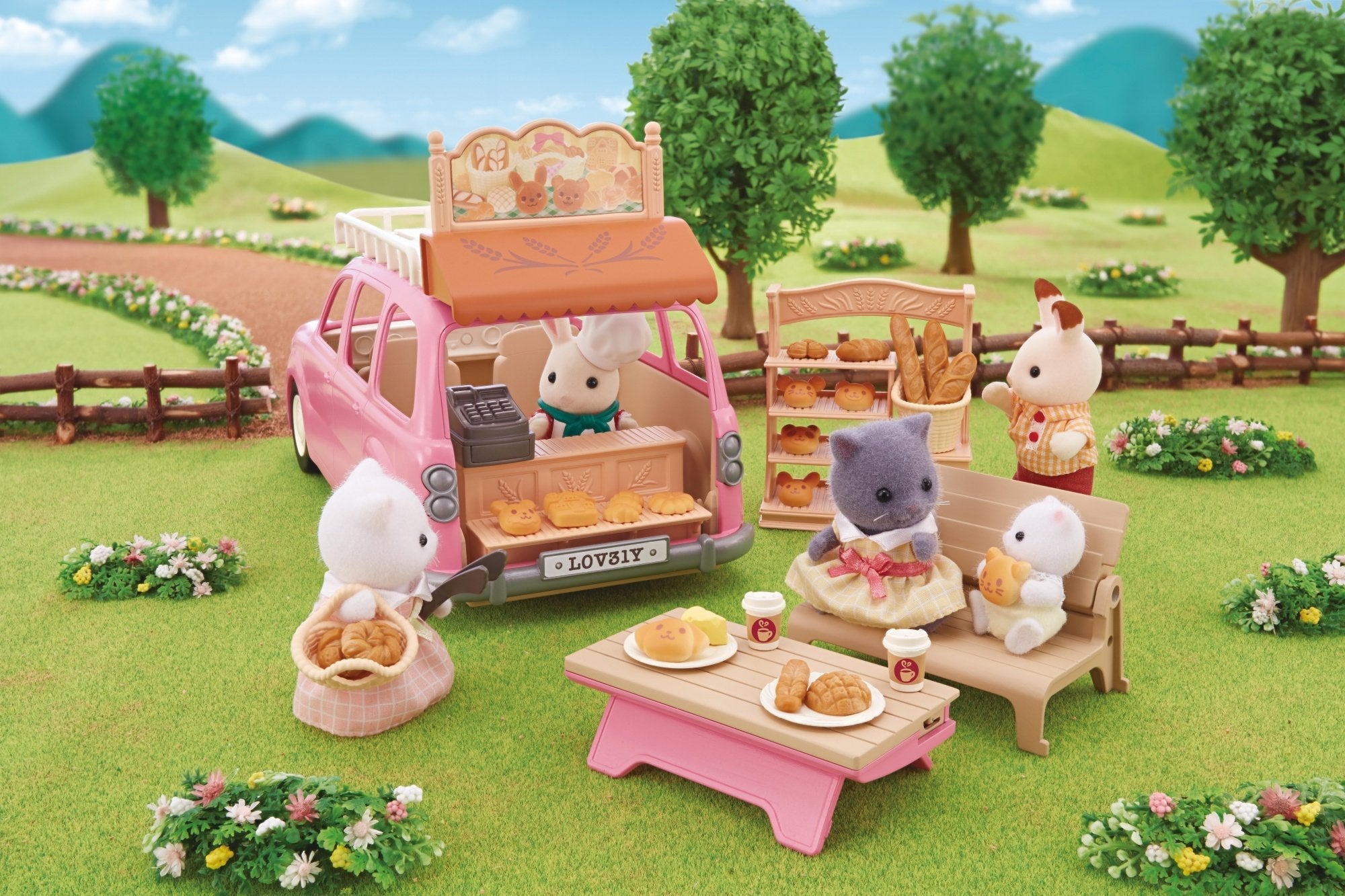 Epoch Sylvanian Families - Familienauto Con Picknickzubehör 5535