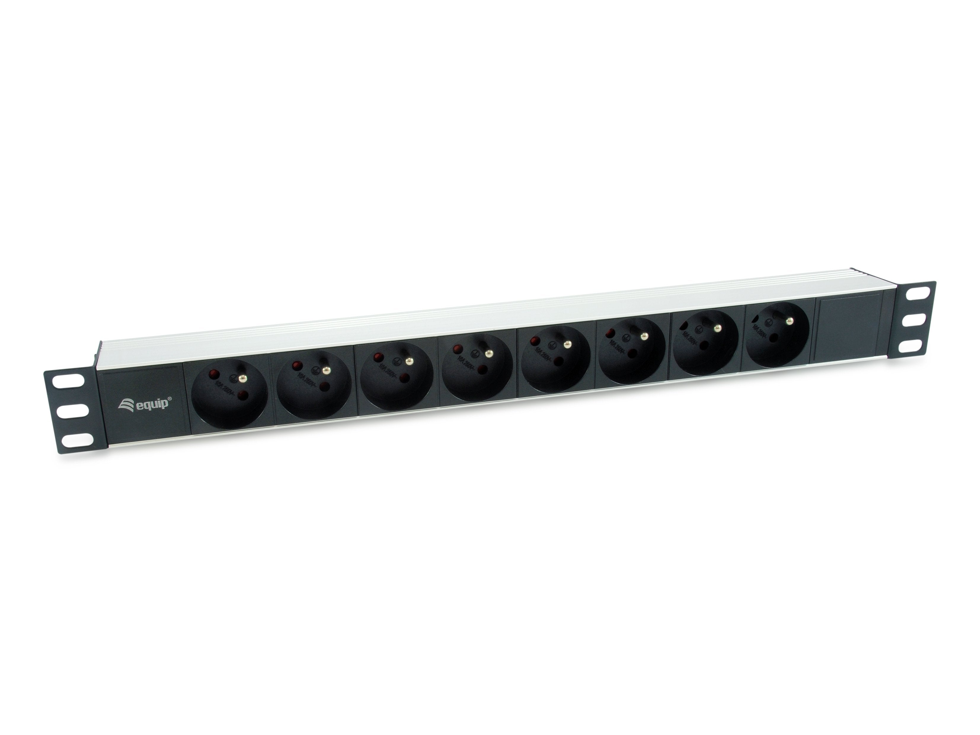 EAN 4015867223154 - Equip 333313 unidad de distribución de energía (PDU) 8 salidas AC 1U Negro, Plata imagen 1