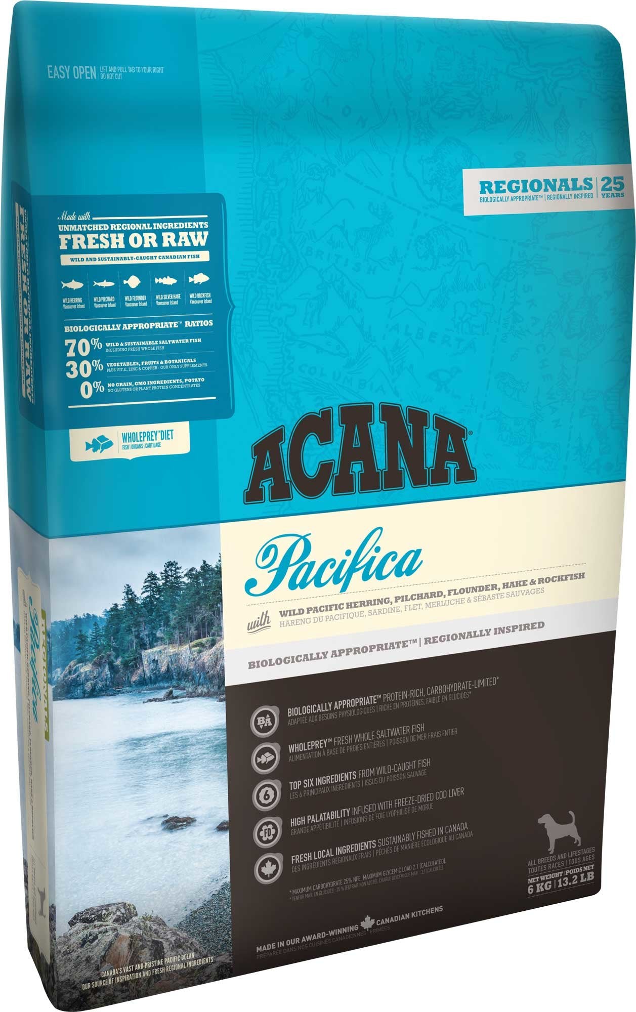 EAN 0064992541118 - Acana Dog TF Regionals Pacifica 11,4 kg Adulto Pescados imagen 1