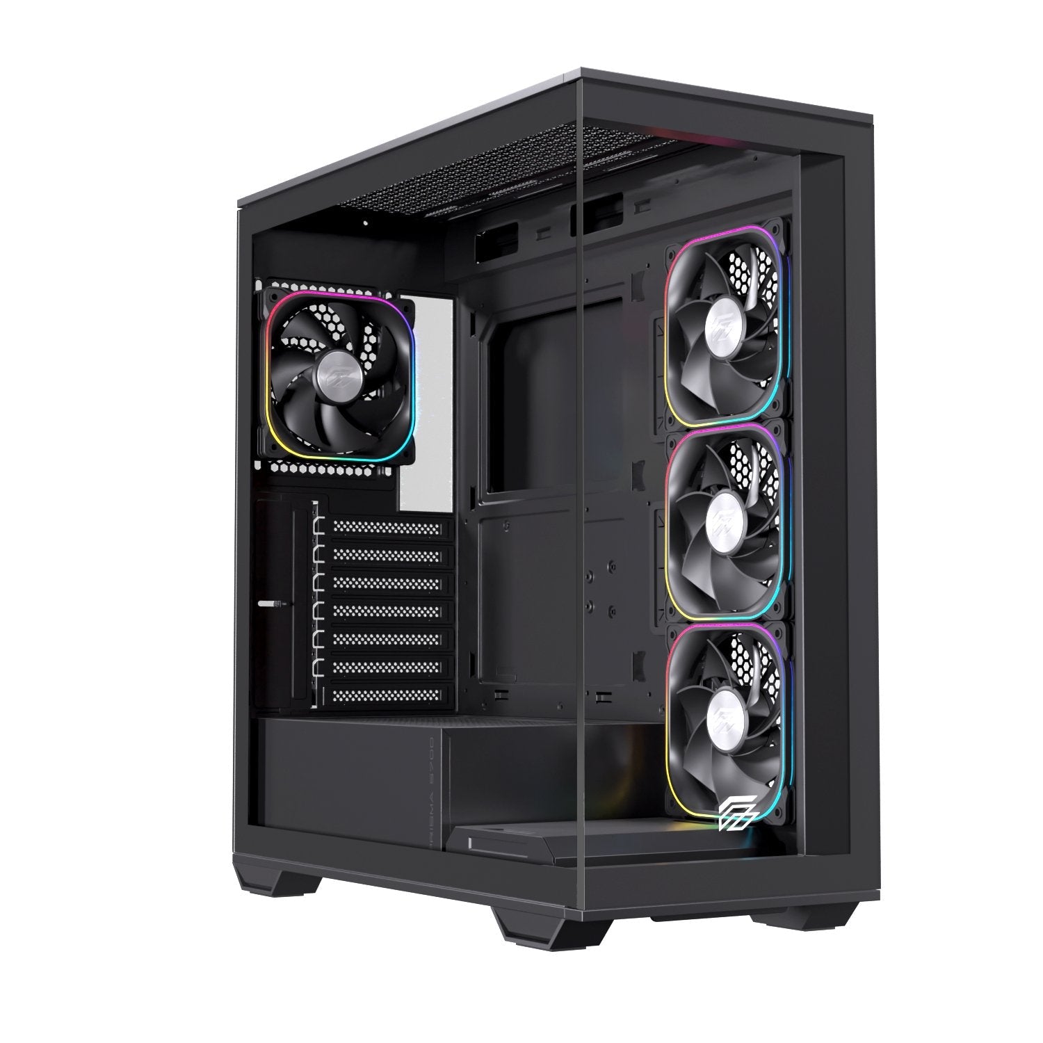 Caja Atx Semitorre Einarex S700 Rgb 4 Fans Negra Excs-Pr-700r-B