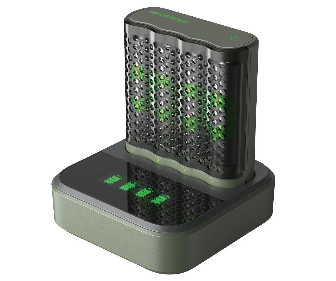 Cargador Gp Recyko M452 4-Fold Lcd-Model Docking St. + 4x Aa Nimh 2600mah