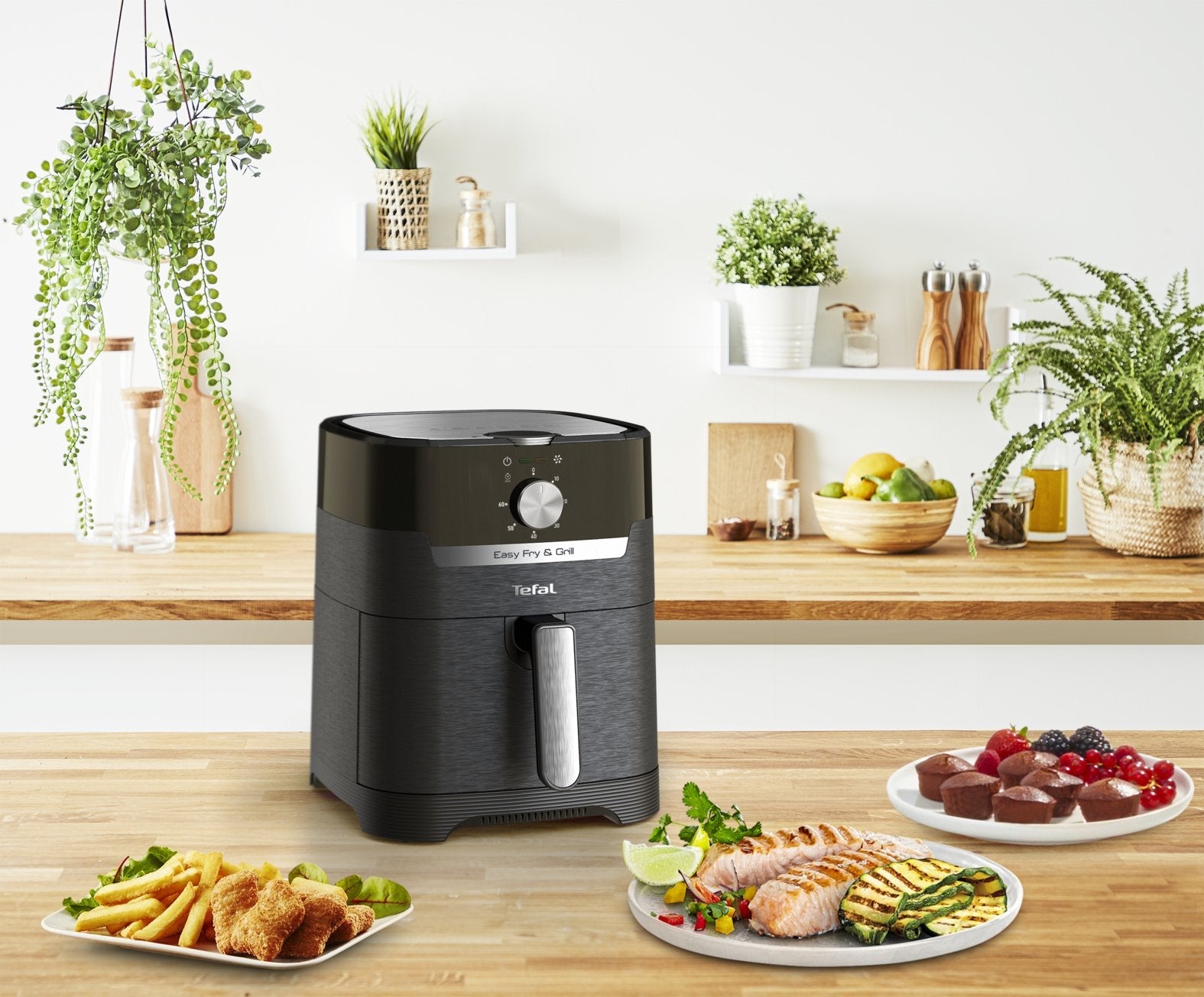 Freidora Tefal Easy Fry & Grill Ey501815 Fryer Single 4.2 L Stand-Alone 1400 W Hot Air Fryer Black