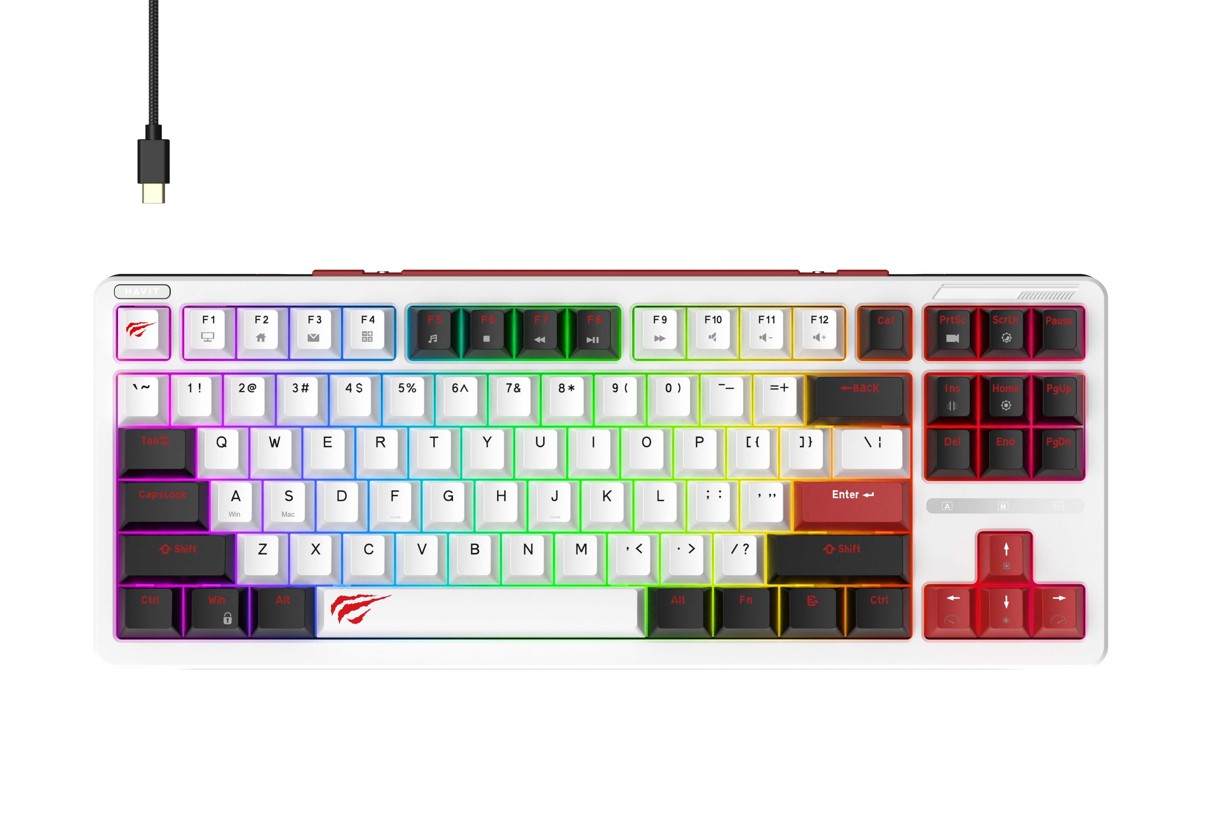 EAN 6939119026349 - Havit KB902L teclado Juego USB QWERTY Negro, Rojo, Blanco imagen 1