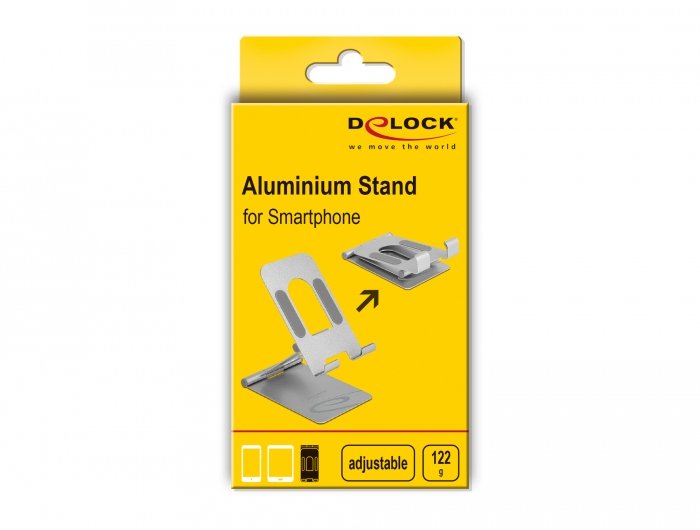 Delock Smartphone Standhalterung Verstellbar Aluminio (122 G)