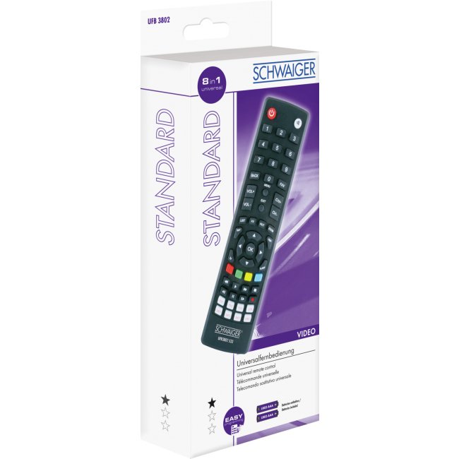 Schwaiger Mando A Distancia Universal 8 En 1 Negro
