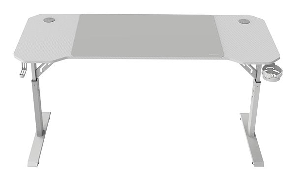 Mesa Gaming Mgd-Ergo 140 Blanco Mars Gaming 140x60/ Alfombrilla Xxl/ Soportes Externos Para Bebidas Y Auriculares/ Gestión De Cables