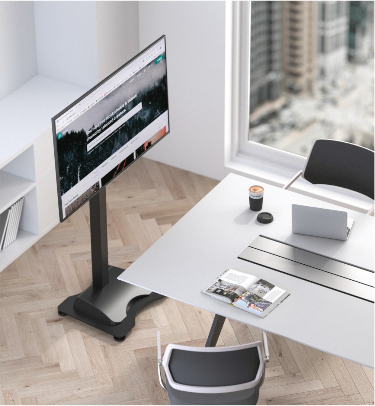 Soporte Pantalla De Suelo Motorizado Para Pantalla De 32 - 65