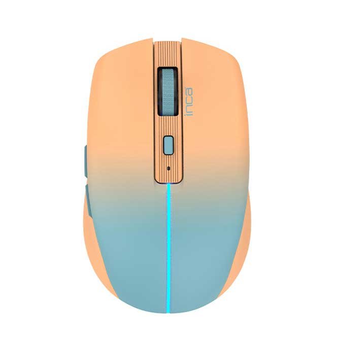 Raton Inca Iwm-511rt 1600 Dpi,Wrls & Bt,6d Tame, Naranja