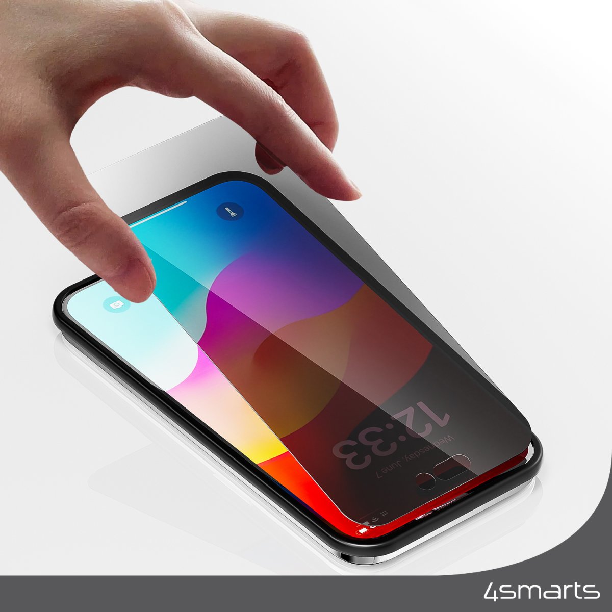 4smarts Second Glass Privacy Con Montagerahmen Para Apple Iphone 15 Plus