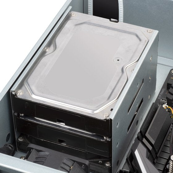 Bandeja Silverstone Rm23-502 2,5/3,5/5,25" Para Disco Duro Negro, Plata