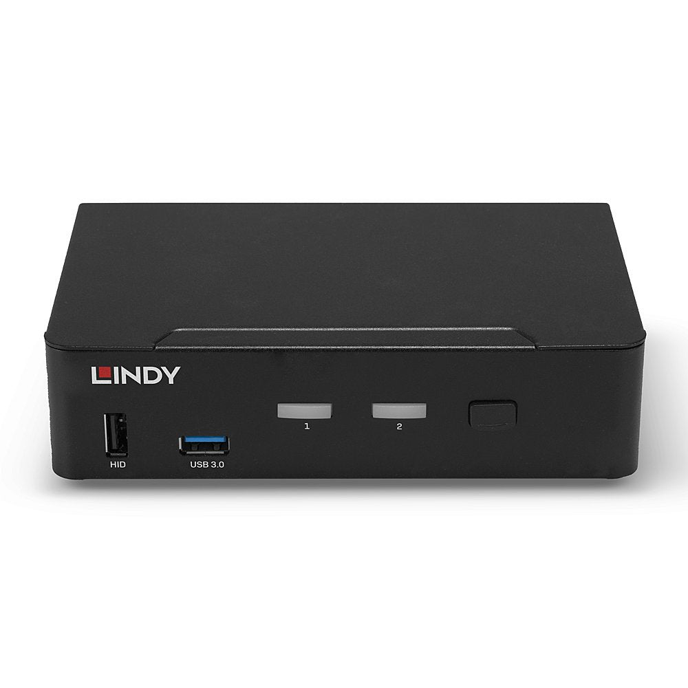 Lindy 2 Port Kvm Switch, Displayport 1.4, Usb 3.0 & Audio, 39312