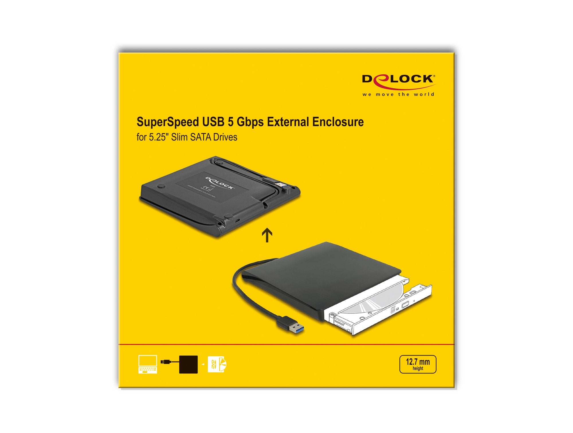 EAN 4043619426362 - DeLOCK 42636 caja para disco duro externo Caja de disco duro (HDD) Negro 5.25" imagen 6